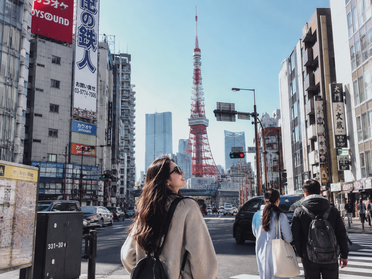 東京市區街景與東京鐵塔